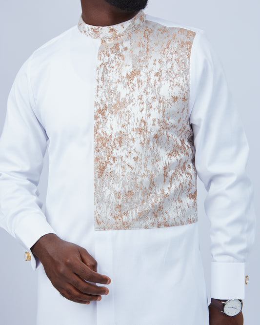 White w/ Gold Kaftan