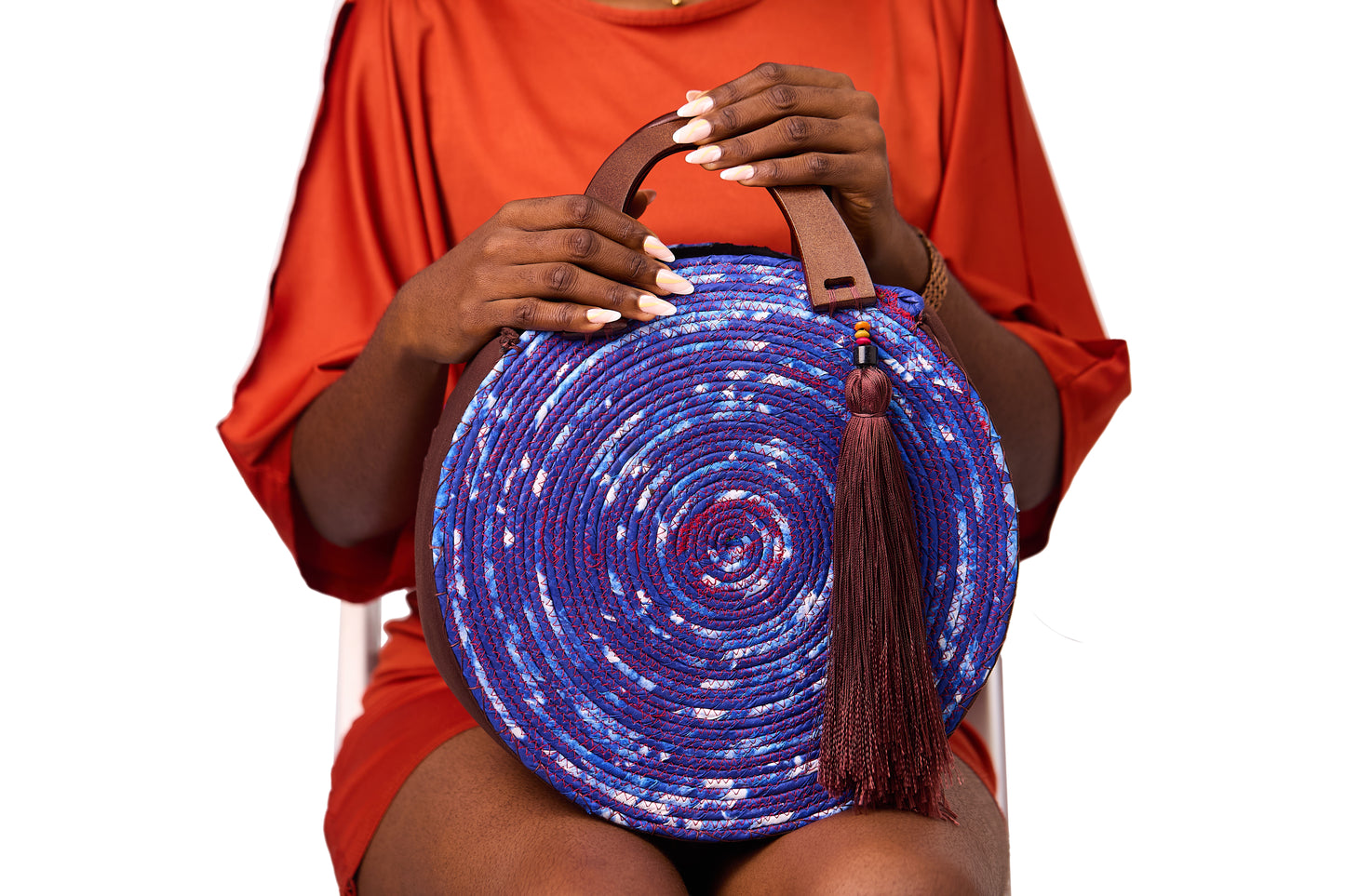 Midnight Sapphire Round Bag
