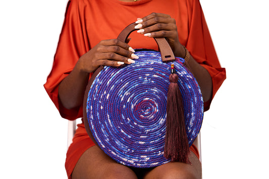 Midnight Sapphire Round Bag